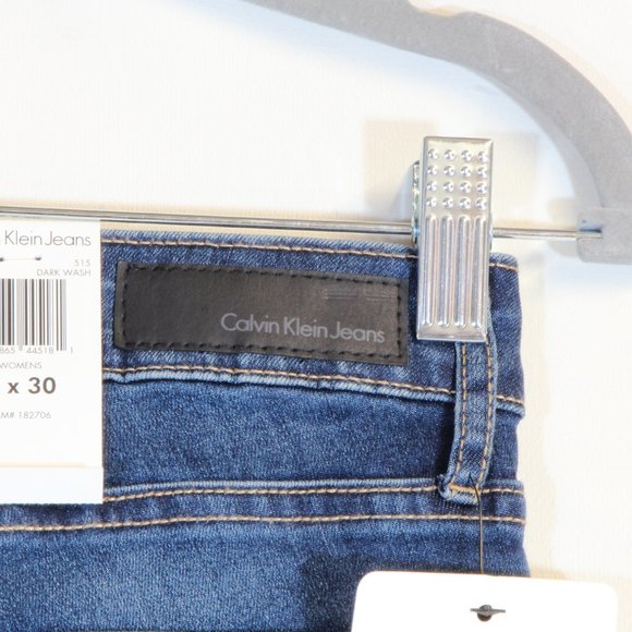 Calvin Klein Low Rise Ultimate Skinny Dark Wash Denim Jeans Size 2x30 - Picture 3 of 8
